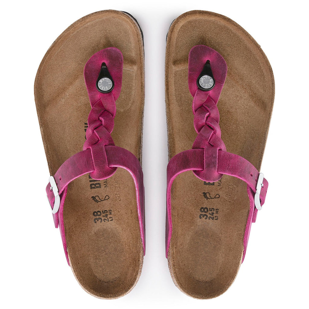 Birkenstock Gizeh Braid Festival Fuchsia Oiled Leather Women's Sandals  (Regular) –