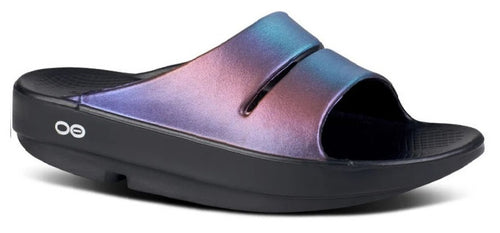 OOFOS OOahh Luxe Slide Midnight Spectre