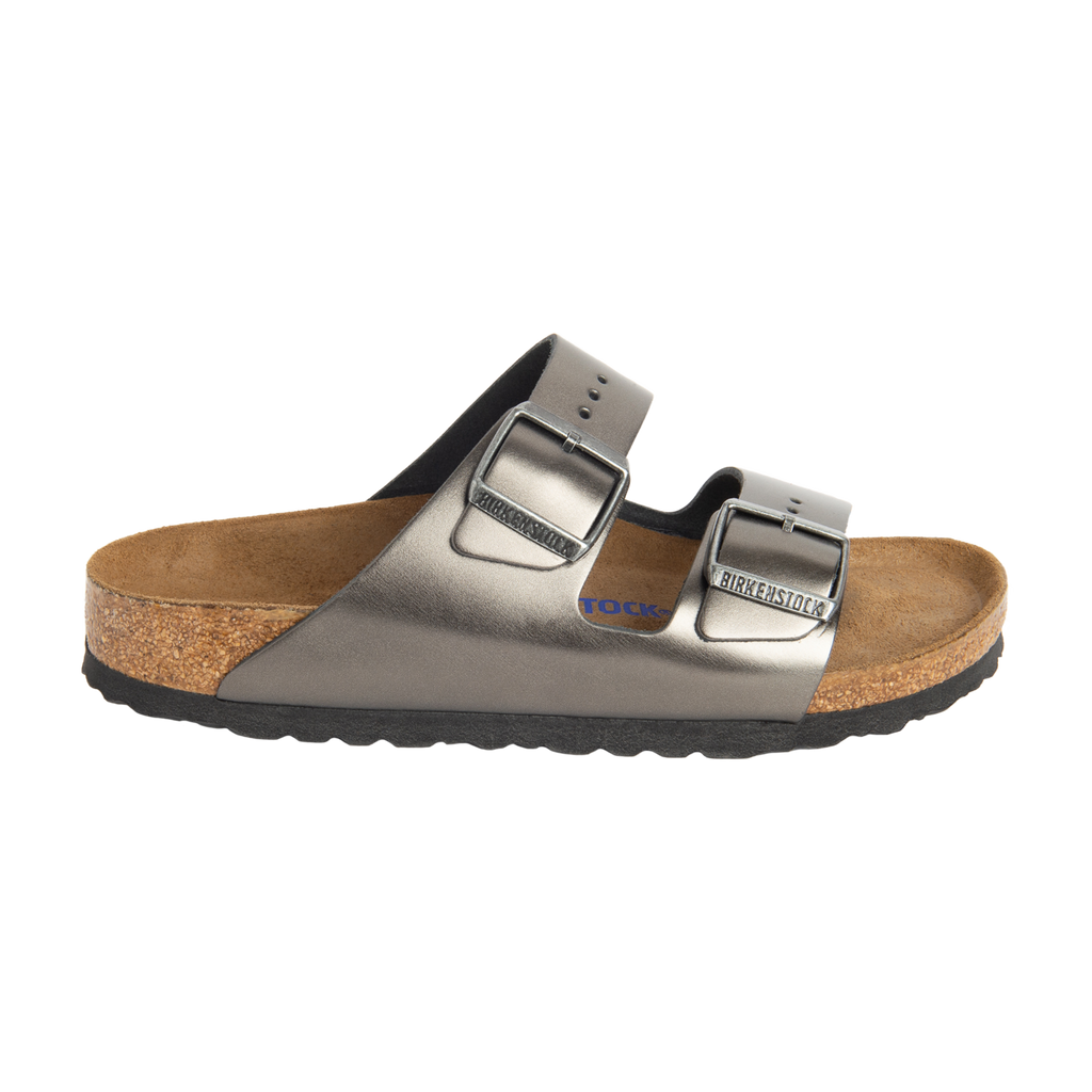 Icy metallic anthracite top birkenstock