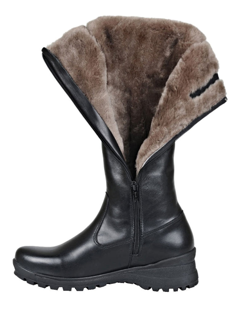 Winter Boots La Canadienne Boots Canada Alex Black Leather La