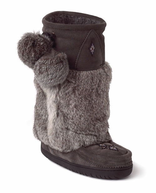 Manitobah Mid Suede Mukluk Charcoal