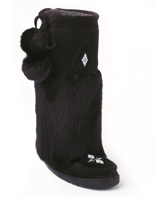 Manitobah Tall Suede Mukluk Black