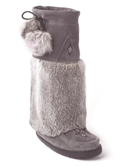 Manitobah Tall Suede Mukluk Charcoal