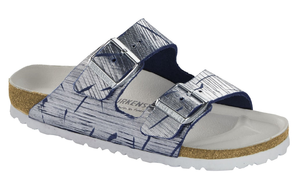 Birkenstock arizona store electric metallic ocean