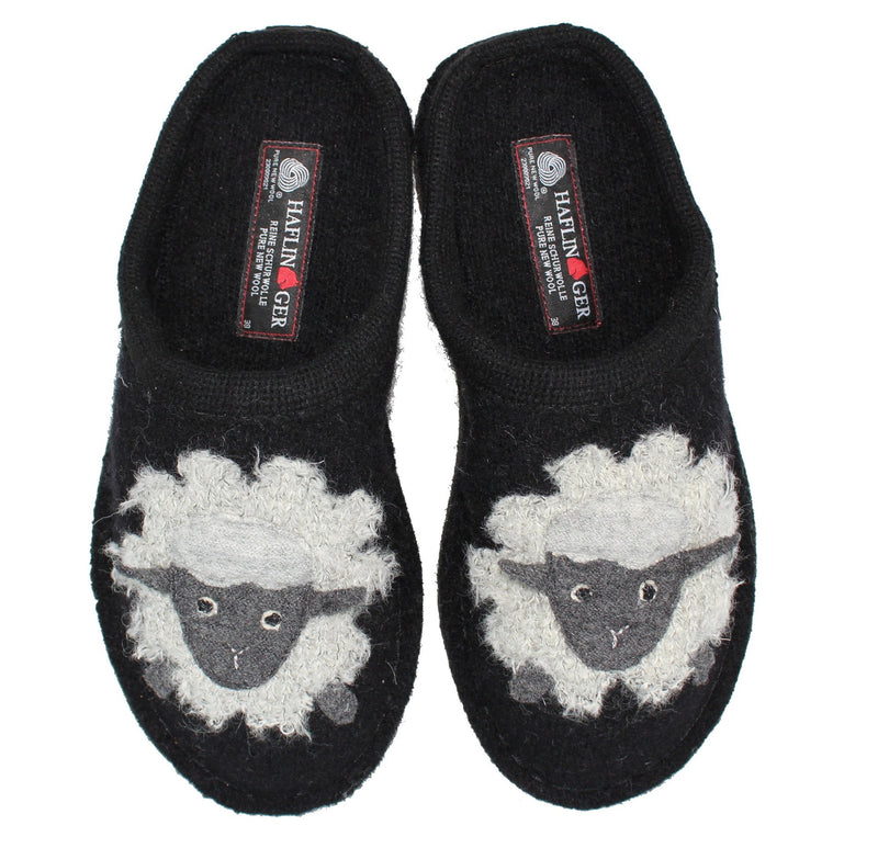 Haflinger Flair Lamby Slipper Black