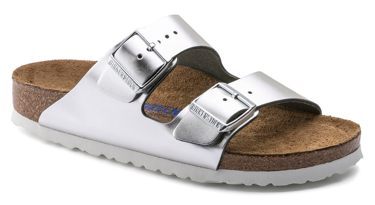 Arizona Metallic Silver Birkenstock European Shoe Shop Winnipeg