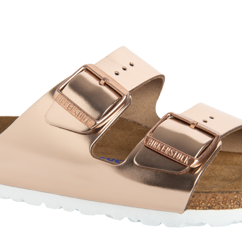 Birkenstock arizona soft footbed metallic copper sales