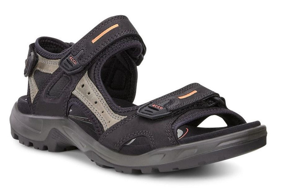 Men's Yucatan Sandal Black/Mole Ecco European Shoe Shop, Winnipeg