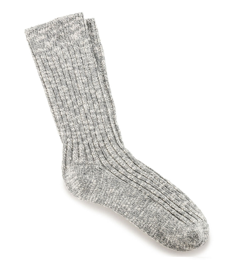 Birkenstock Cotton Slub Socks Gray White